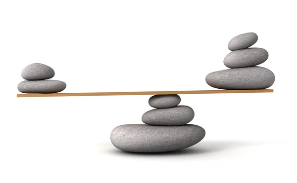 Balancing stones concept  3d illustration — Stock Photo, Image
