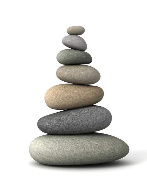 Balancing stones concept  3d illustration — Stock Photo, Image