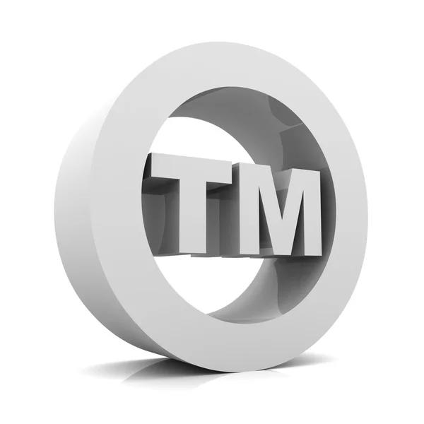 TM trade mark jel koncepció 3D-s illusztráció — Stock Fotó