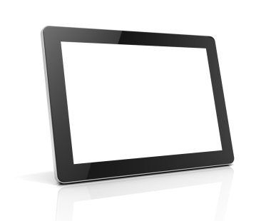 boş tablet bilgisayar kavramı 3d çizim