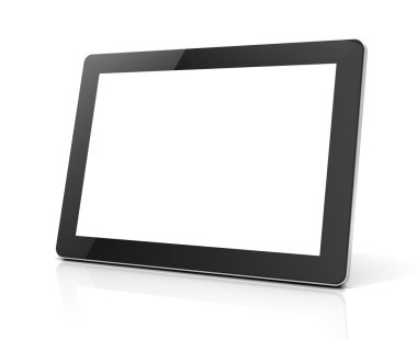 boş tablet bilgisayar kavramı 3d çizim