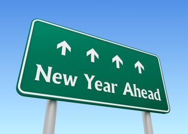 Yeni yıl öncesinde işareti kavramı 3d çizim