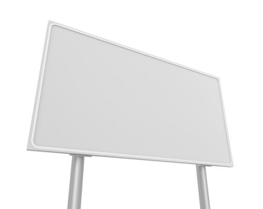 Boş yol işareti 3d çizim