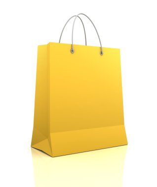 tek alışveriş çantası kavramı 3d çizim