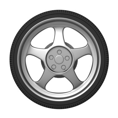 Araba lastiği kavramı 3d çizim