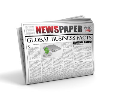 Gazete kavramı 3d çizim