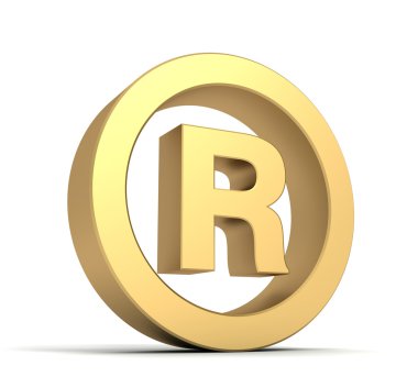 tescilli işareti kavramı 3d çizim