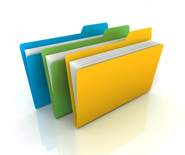 Folders concept  3d illustration — Stock Photo, Image