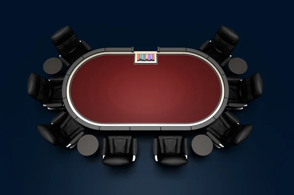 Mesa de poker ilustração 3d — Fotografia de Stock