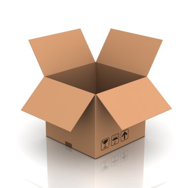 karton kutu 3d çizim açıldı