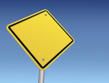 Boş yol işareti 3d çizim