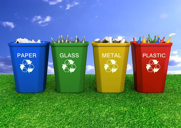 Recycle bin 3d illustratie — Stockfoto