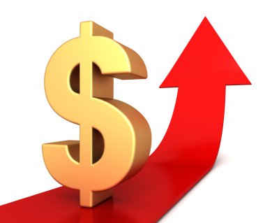 dolar izole işareti 3d çizim