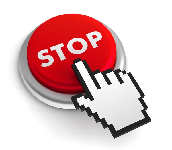 Stop tastiera concetto illustrazione 3d — Foto Stock