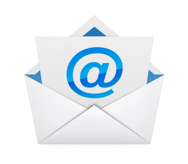 E-mail e envelope conceito ilustração 3d — Fotografia de Stock