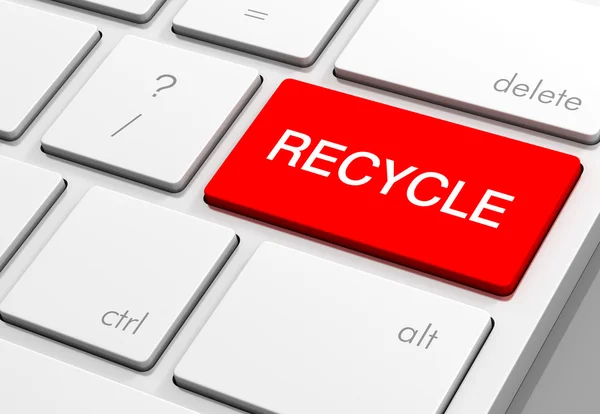 Recycle toetsenbord concept 3d illustratie — Stockfoto