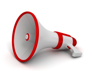 izole megafon 3d çizim