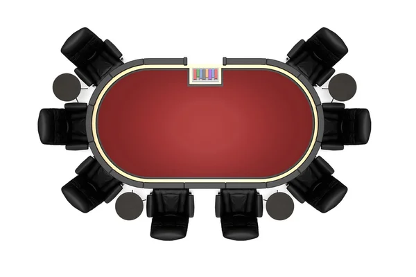 Poker tabeli ilustracja koncepcja 3d — Zdjęcie stockowe