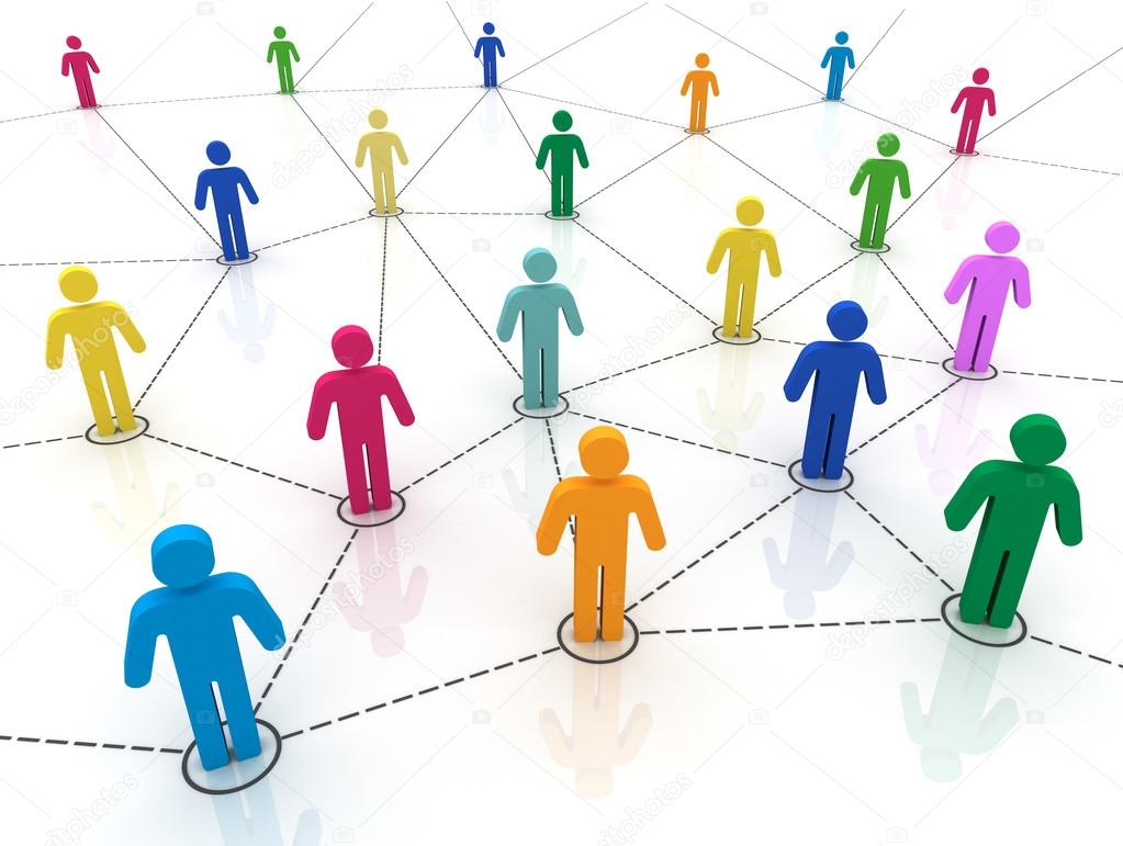 people network connections concept  3d illustration