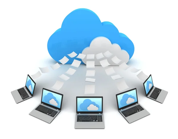 Cloud computing concept  3d illustration — Stock Photo, Image