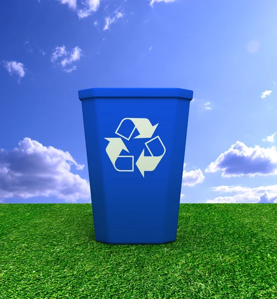 Recycle bin concept 3d illustratie — Stockfoto