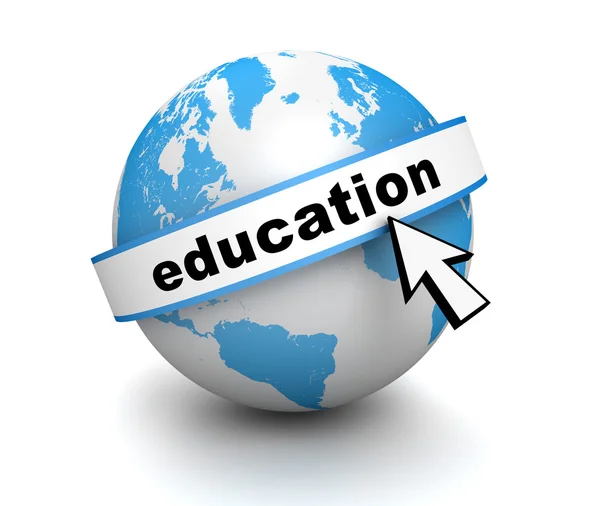 Educação globo conceito 3d ilustração — Fotografia de Stock