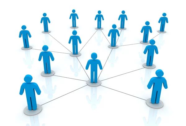 People network connections 3d illustration — Stock Photo, Image