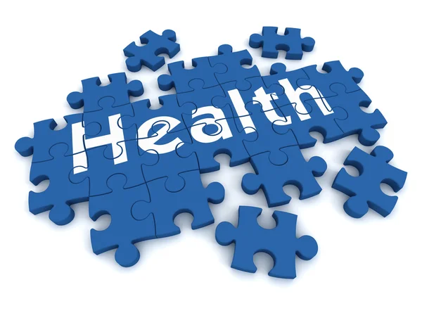 Health puzzle concept  3d illustration — Stock Photo, Image