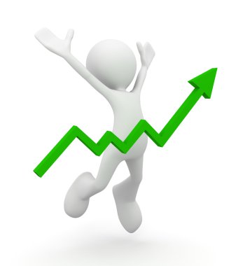 kutluyor yükselen grafiği kavramı 3d çizim