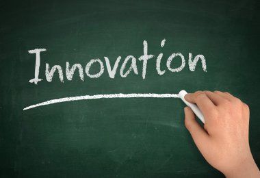 yenilik kara tahta yazma kavramı 3d çizim