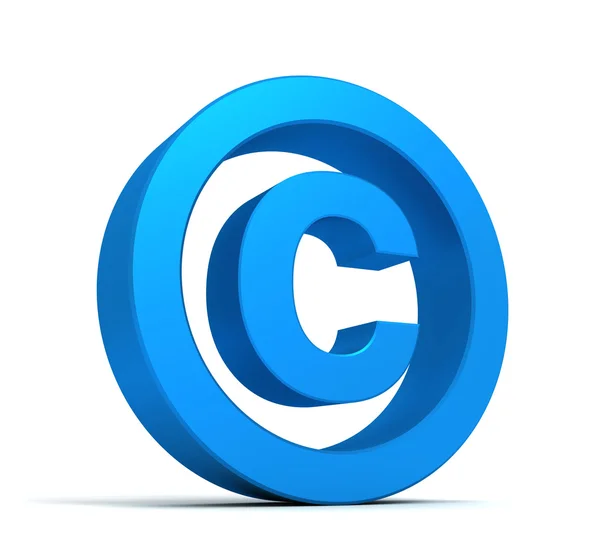 Copyright símbolo conceito ilustração 3d — Fotografia de Stock