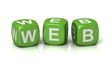 Web küpleri kavramı 3d çizim