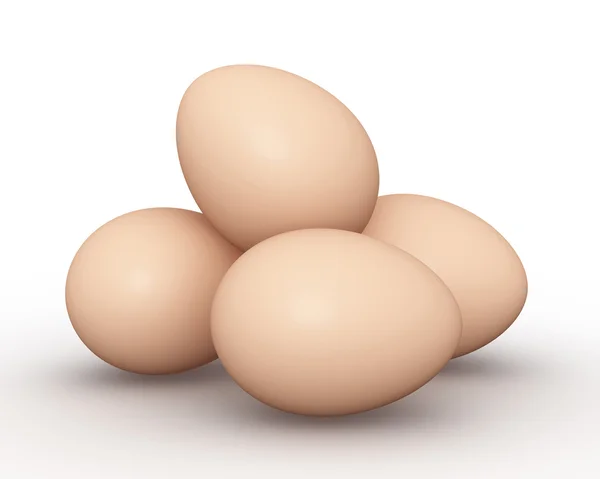 Концепция яиц животных 3d иллюстрация — стоковое фото