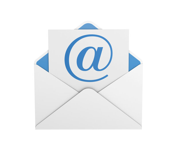 3d иллюстрация концепции электронной почты и конверта
