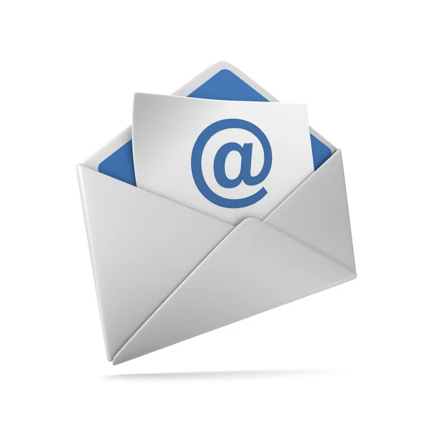 E-mail e envelope ilustração 3d — Fotografia de Stock
