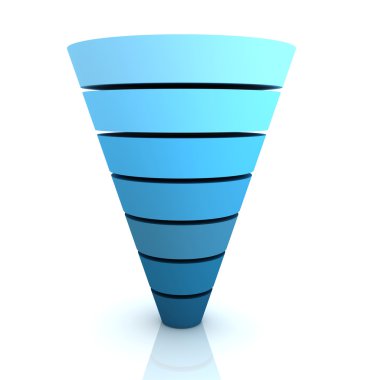 ayıran Huni grafiği kavramı 3d çizim