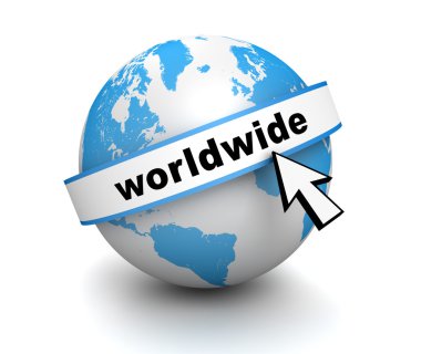 Dünya çapında kavramı 3d illüstrasyon