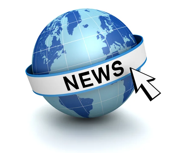 News globe isolated 3d illustration — Stock Photo, Image