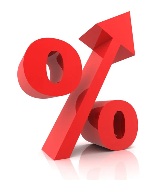 Percentage teken concept 3d illustratie — Stockfoto