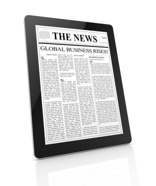 Tablet haber kavramı 3d çizim