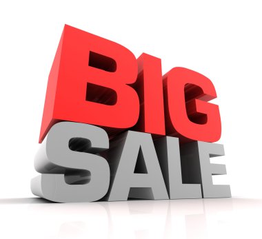 büyük satış konsepti 3d çizim