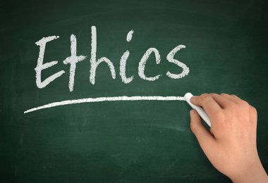 etik kara tahta yazma kavramı 3d çizim