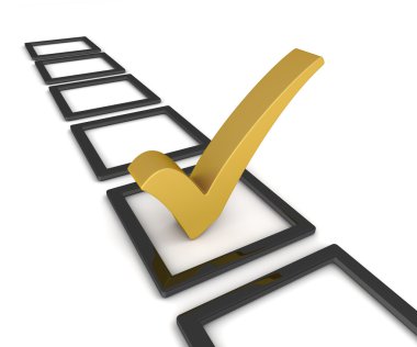 onay listesi kavramı 3d çizim