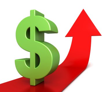 dolar işareti kavramı 3d çizim