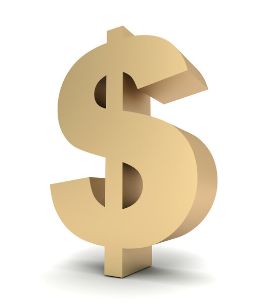 Концепция знака доллара 3d иллюстрация
