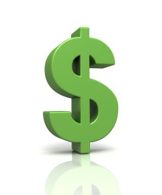 dolar işareti kavramı 3d çizim