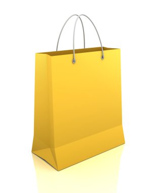 tek alışveriş çantası kavramı 3d çizim