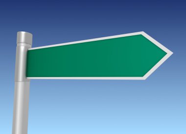 Boş yol işareti 3d çizim