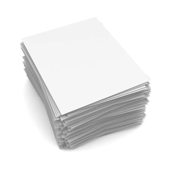 Illustrazione della pila di carta 3d — Foto Stock