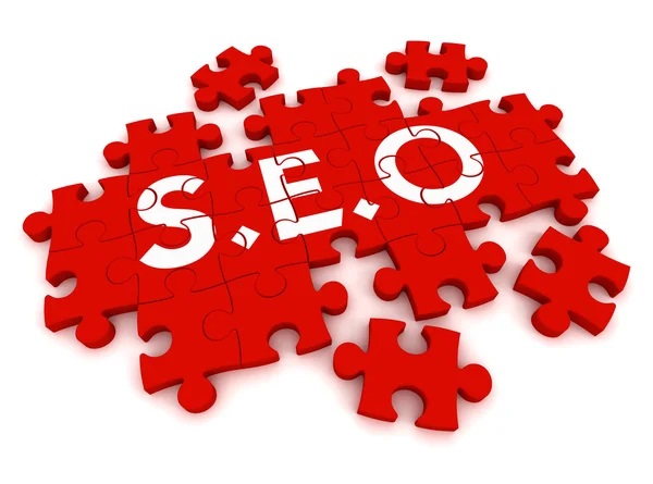 Seo puzzle concept illustrazione 3d — Foto Stock